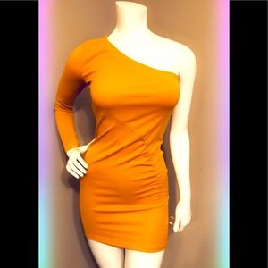 One arm mini dress